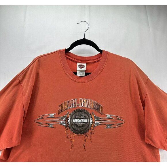 Harley Davidson Motorcycles T-Shirt Mens XL Pullover Grand Canyon Arizona Orange - Picture 3 of 11